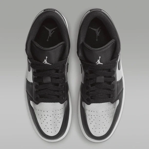 Nike Air Jordan Women’s Black and Silver Sneakers - Picture 3 of 5
